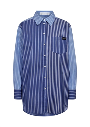 Blue mix stripe skjorte Blue Stripe HAUTE L\'AMITIÈ
